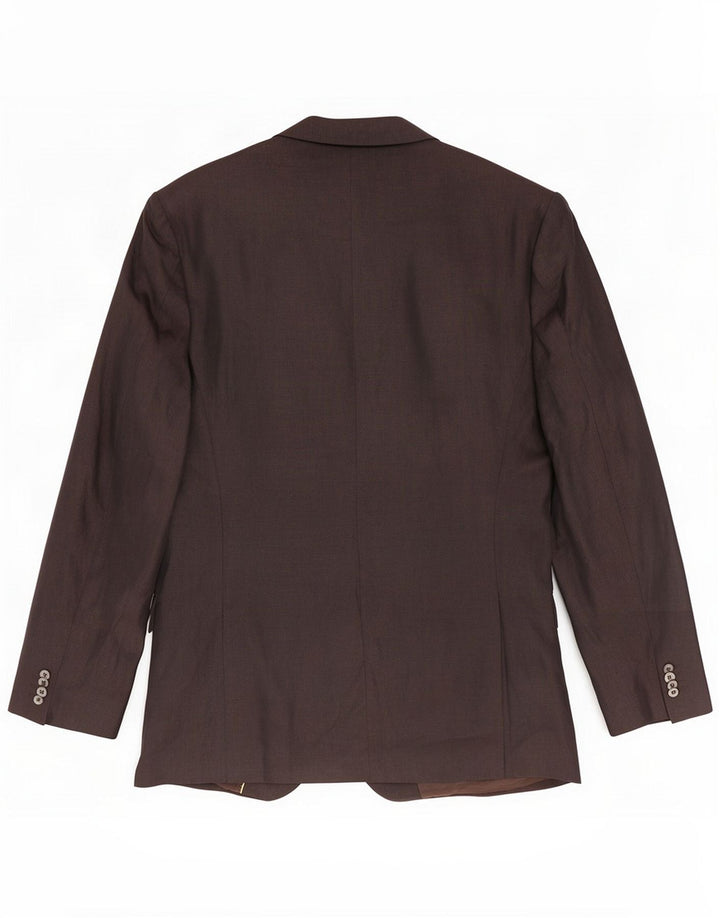 Мужской пиджак Massimo Dutti на 3 пуговицах EU 56 XL, коричневый лен