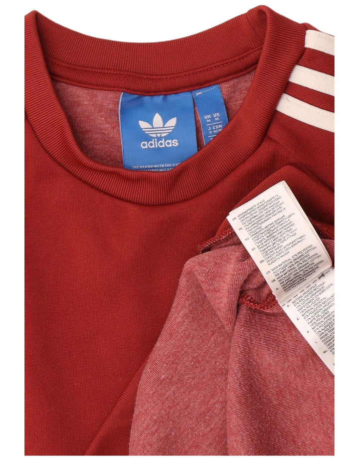 Мужская толстовка Adidas Джемпер среднего красного цвета из полиэстера