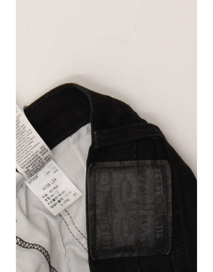 Мужские джинсы Levi's Slim 511 W38 L34, черный хлопок