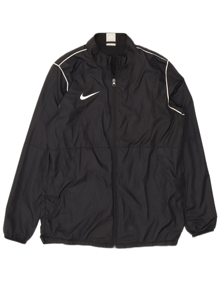 NIKE Mens Rain Jacket UK 40 Large Black Polyester
