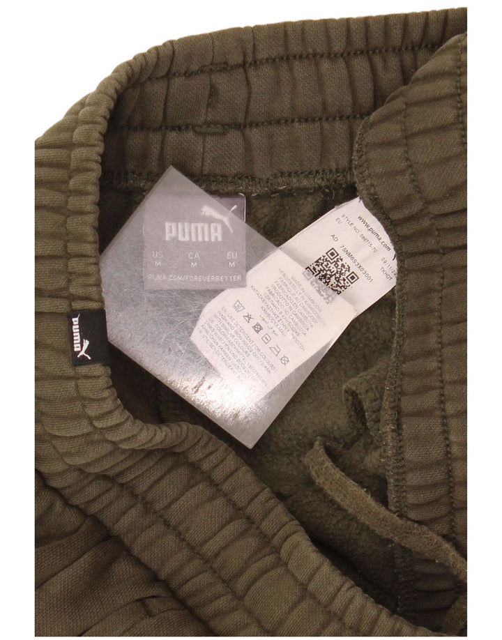 Мужские спортивные брюки Puma, джоггеры, средний цвет хаки, хлопок