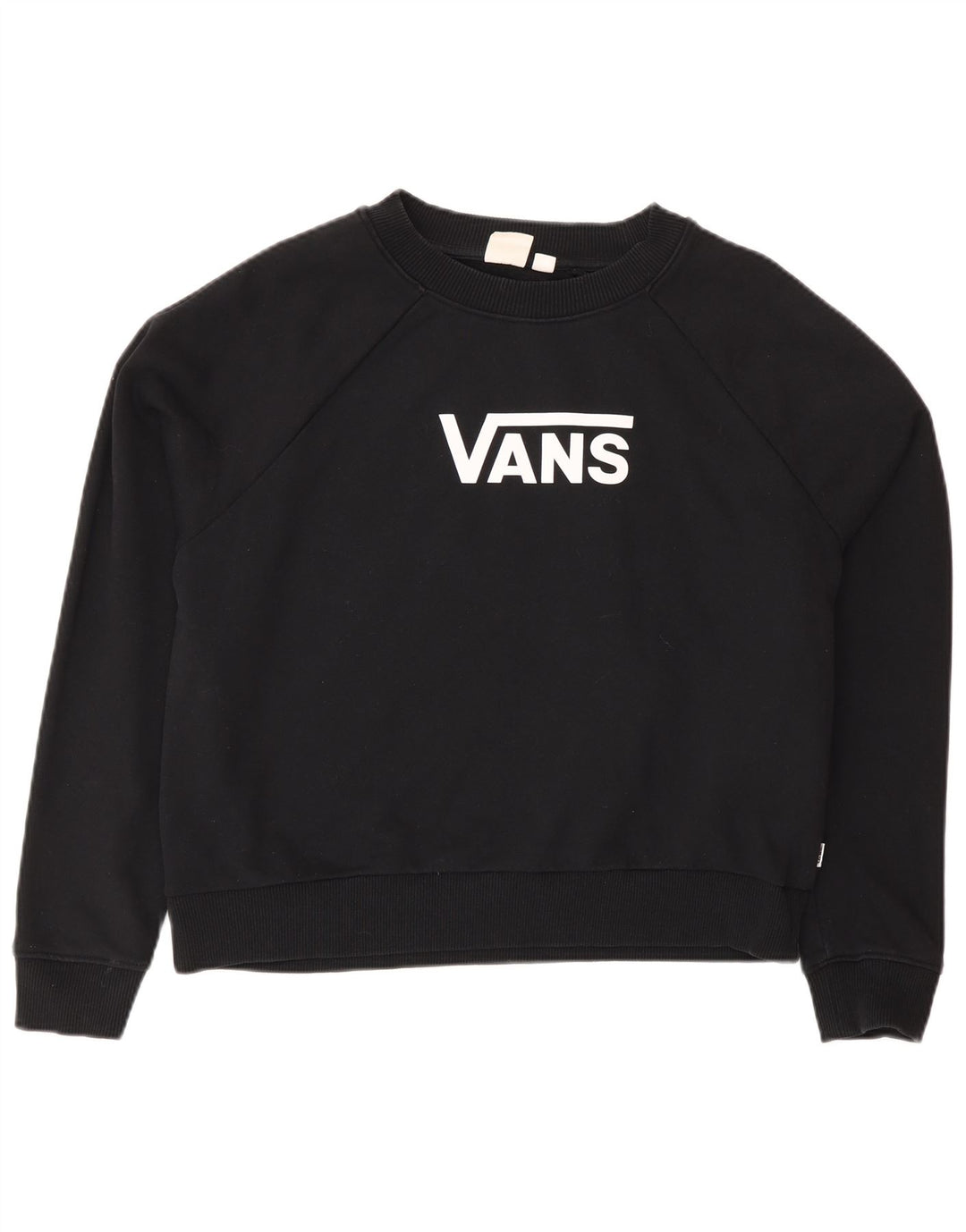 Женский джемпер оверсайз с рисунком Vans UK 14, средний черный хлопковый джемпер