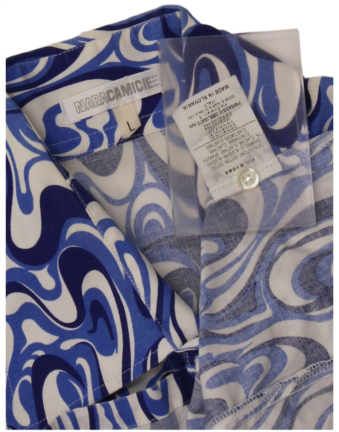 Мужская рубашка Naracamicee с коротким рукавом, большая синяя хлопковая рубашка с геометрическим рисунком