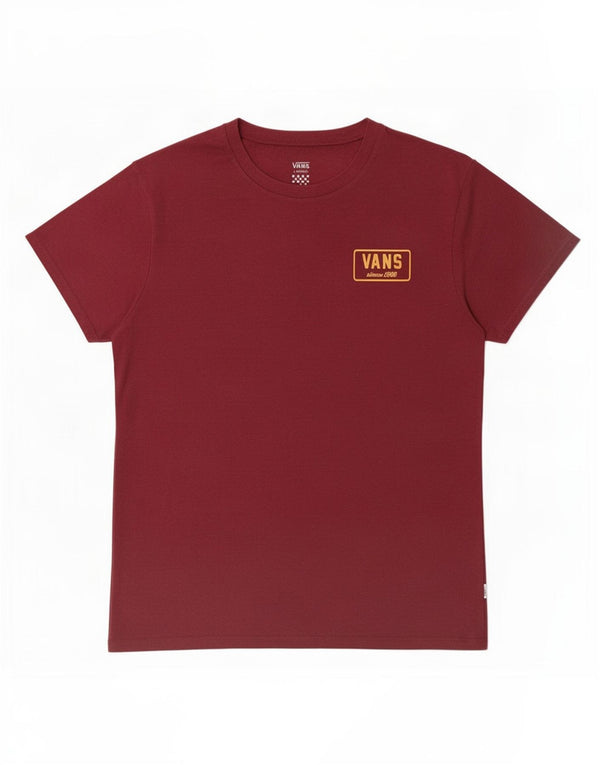 Vans Womens Graphic T-Shirt Top UK 16 Large Burgundy