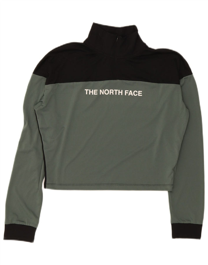 Женский спортивный пуловер с графическим рисунком The North Face, топ UK 14, средний хаки