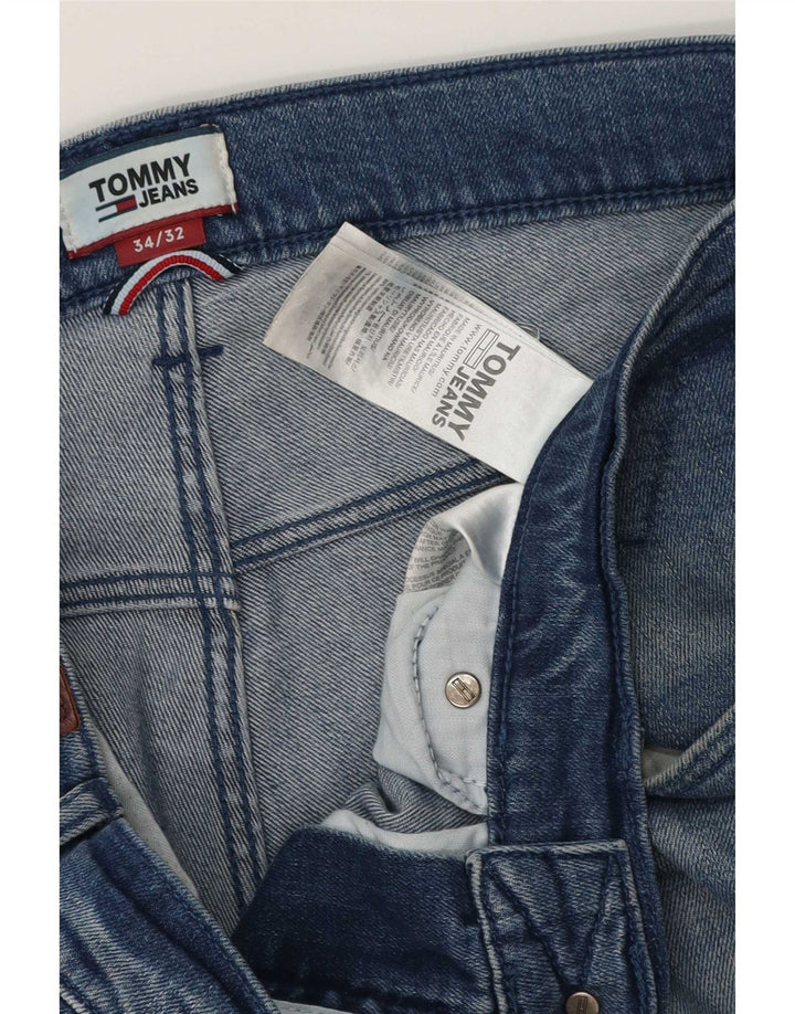Мужские прямые джинсы Tommy Hilfiger W34 L32 синие, хлопок