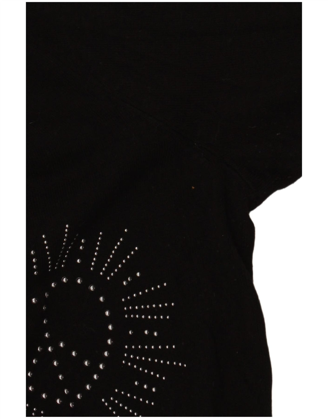 Женский джемпер с V-образным вырезом и рисунком DESIGUAL UK 16, большой черный синтетический