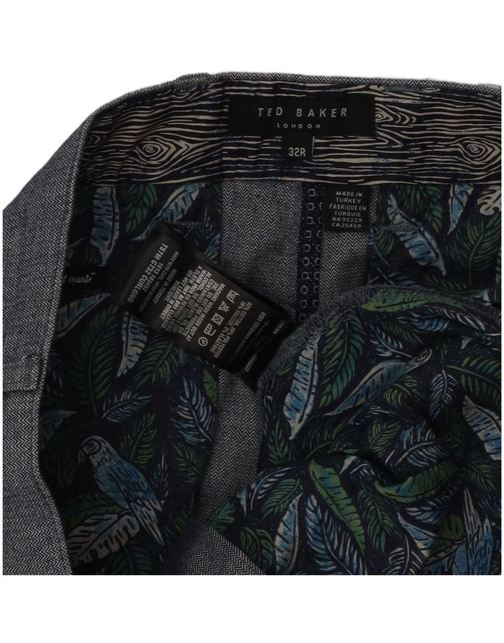 Мужские узкие брюки Ted Baker W32 L31 Серые хлопковые