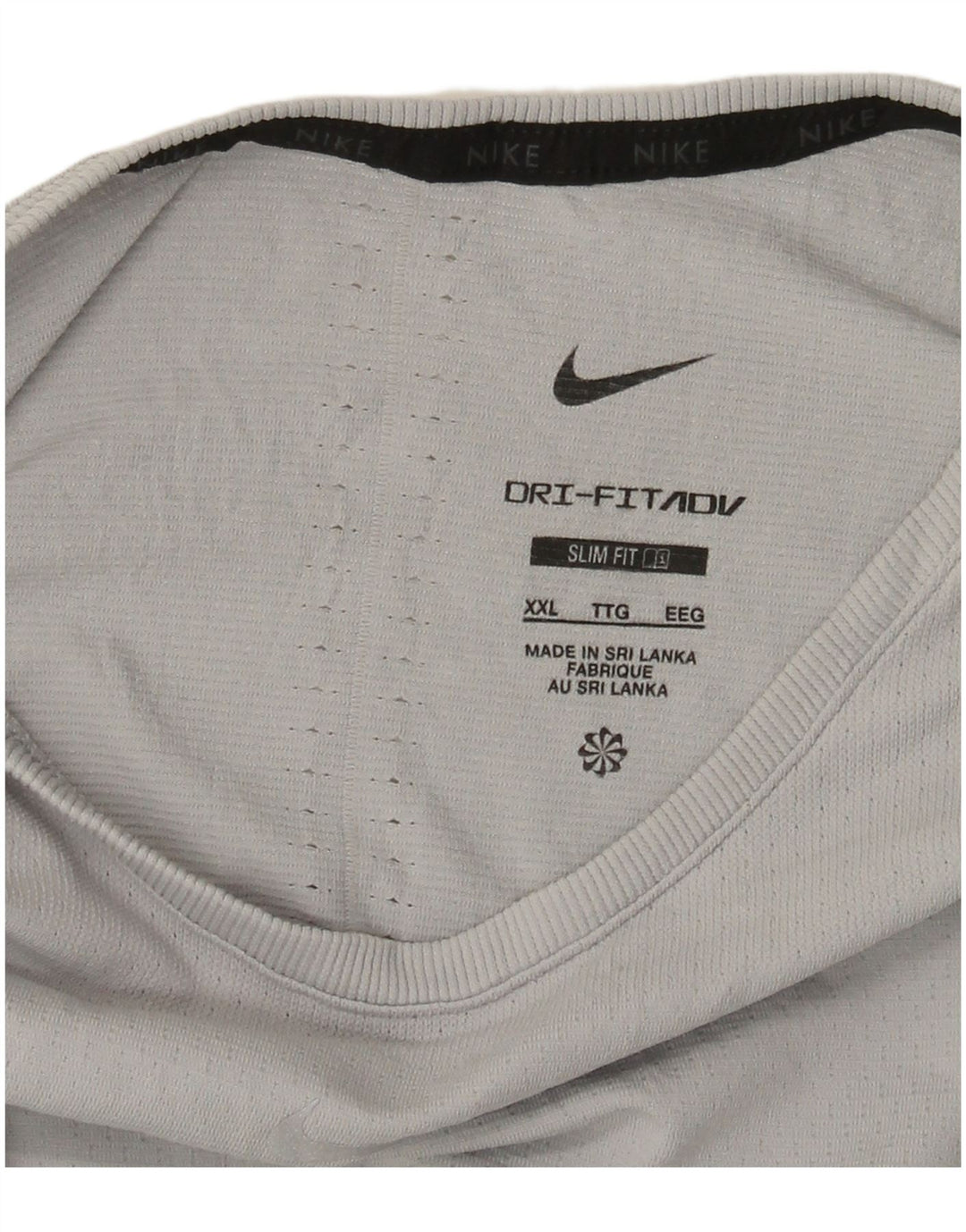 Мужская футболка NIKE Dri Fit Slim Fit 2XL, серая