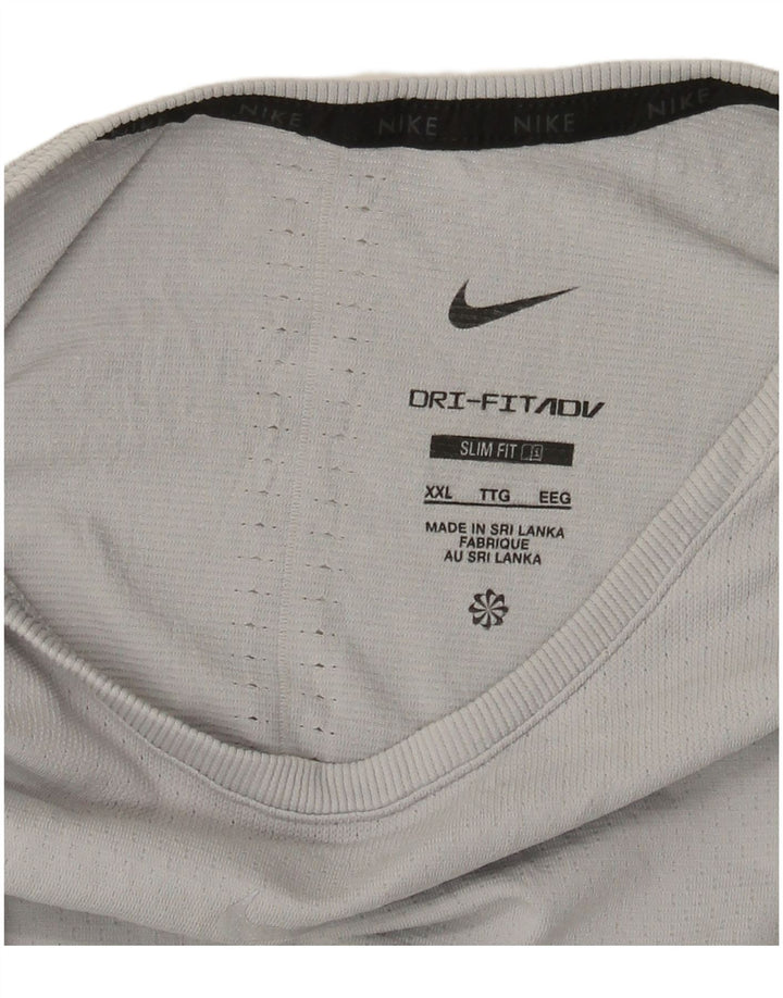 Мужская футболка NIKE Dri Fit Slim Fit 2XL, серая