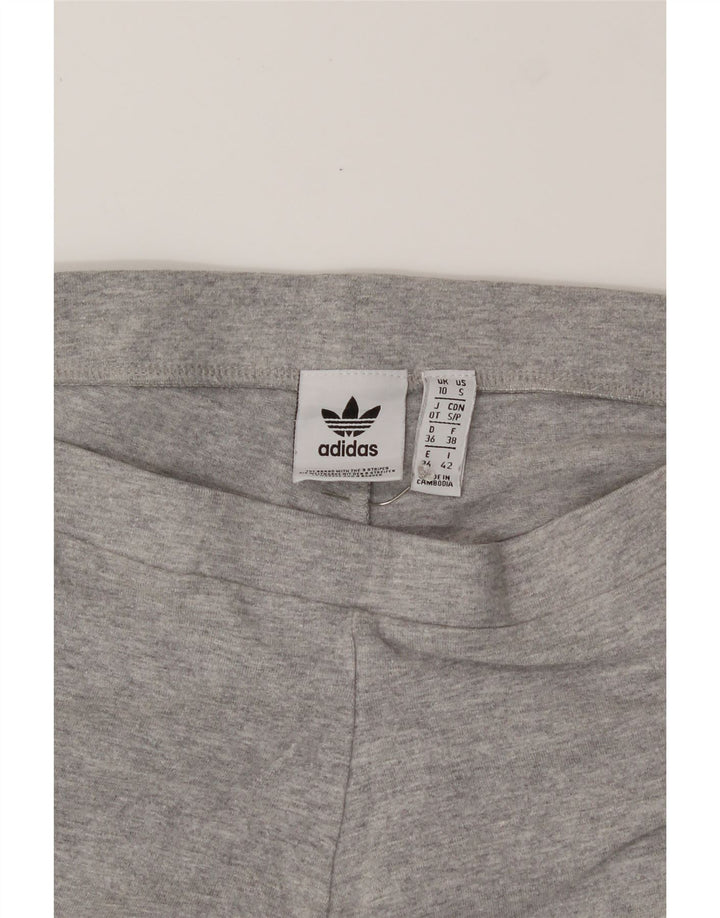ADIDAS Womens Leggings UK 10 Small  Grey Cotton Vintage Adidas and Second-Hand Adidas from Messina Hembry 