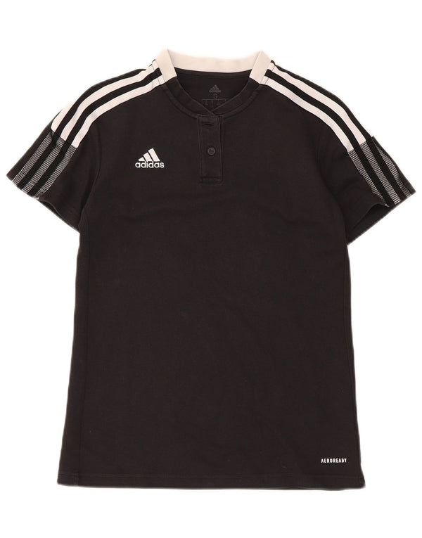 Женская футболка Adidas Aeroready Top UK 8/10, маленькая, черный хлопок