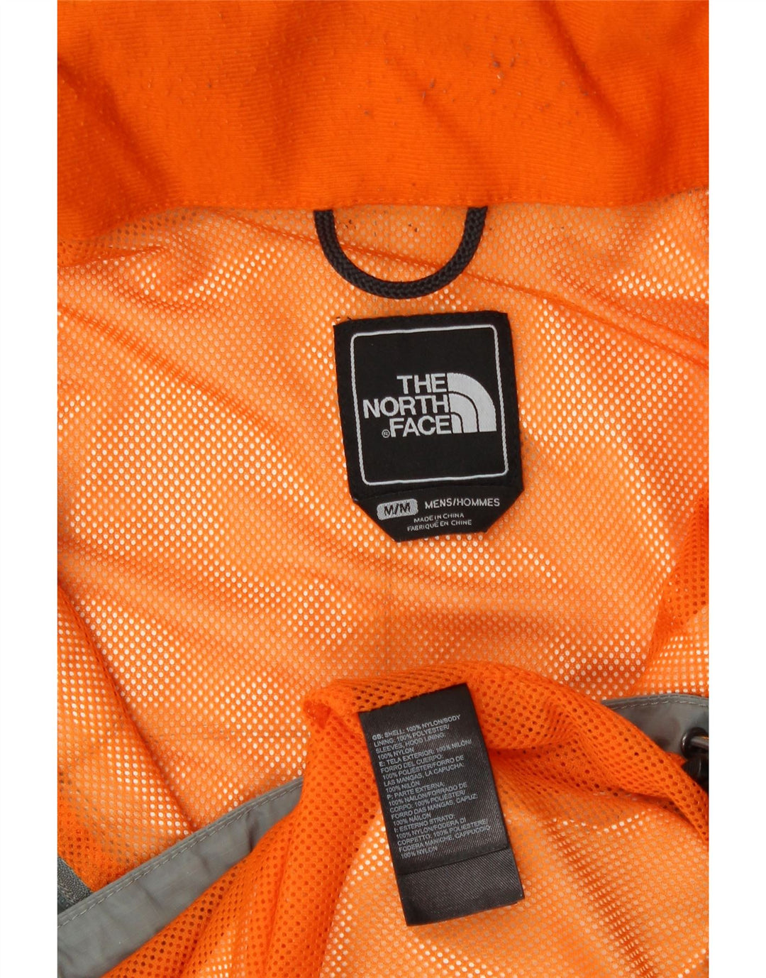 Мужская дождевик с капюшоном The North Face UK 38, нейлон среднего серого цвета