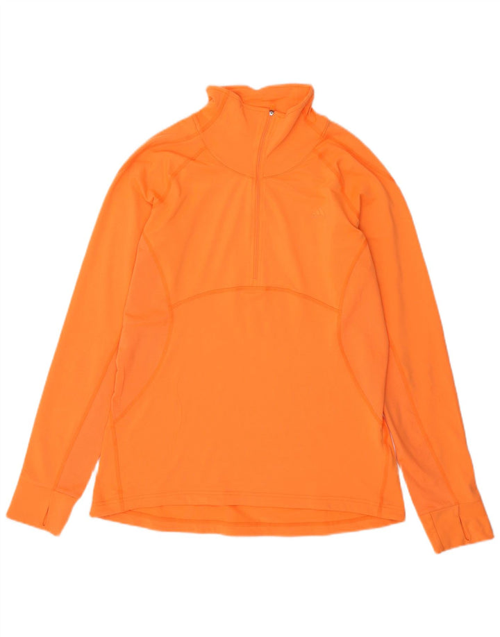 Женский спортивный костюм-пуловер ADIDAS Climalite UK 16/18, большой оранжевый