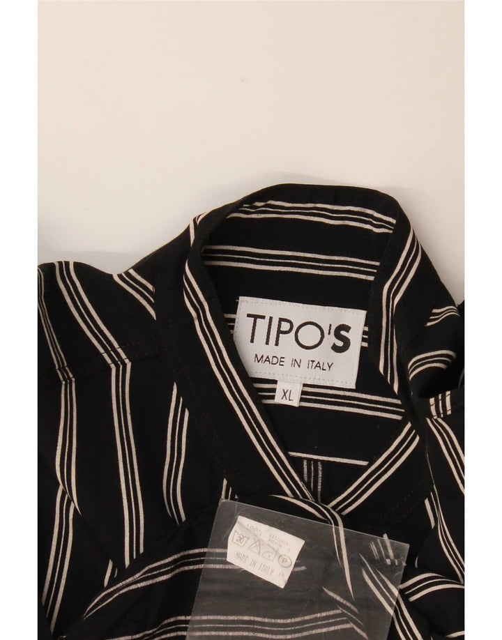 Мужская рубашка Tipo' S XL в черную полоску из вискозы