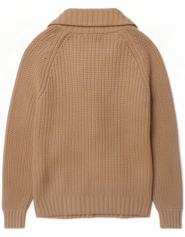 Zara Женский двубортный кардиган-свитер UK 14 Большой бежевый Classic