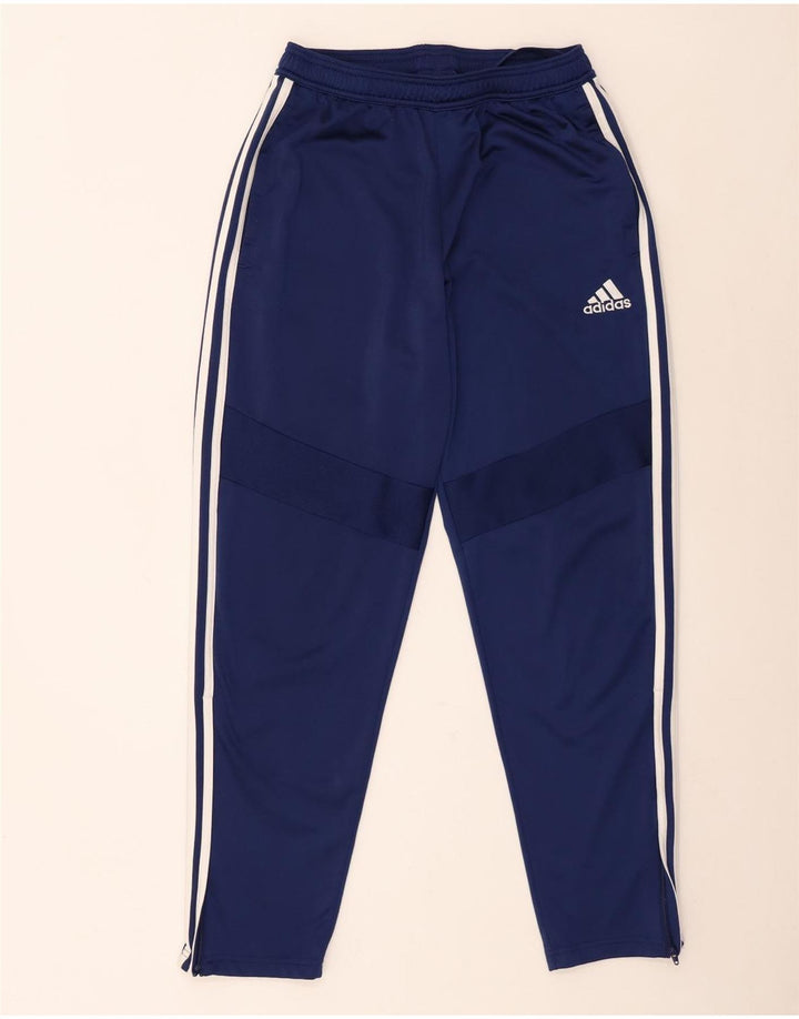 Мужские спортивные брюки Adidas среднего размера, темно-синие, полиэстер