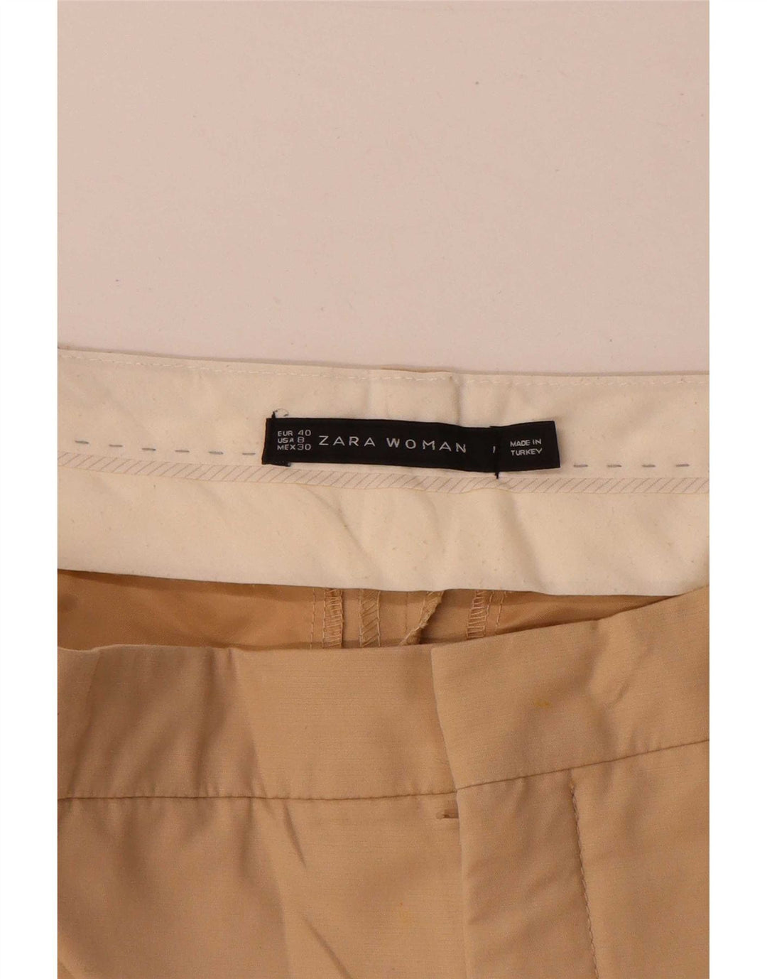 Женские прямые брюки чинос Zara EU 40 Medium W30 L26 Бежевые