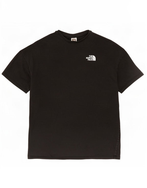 The North Face Womens Oversized T-Shirt Top UK 14 Medium Black Cotton