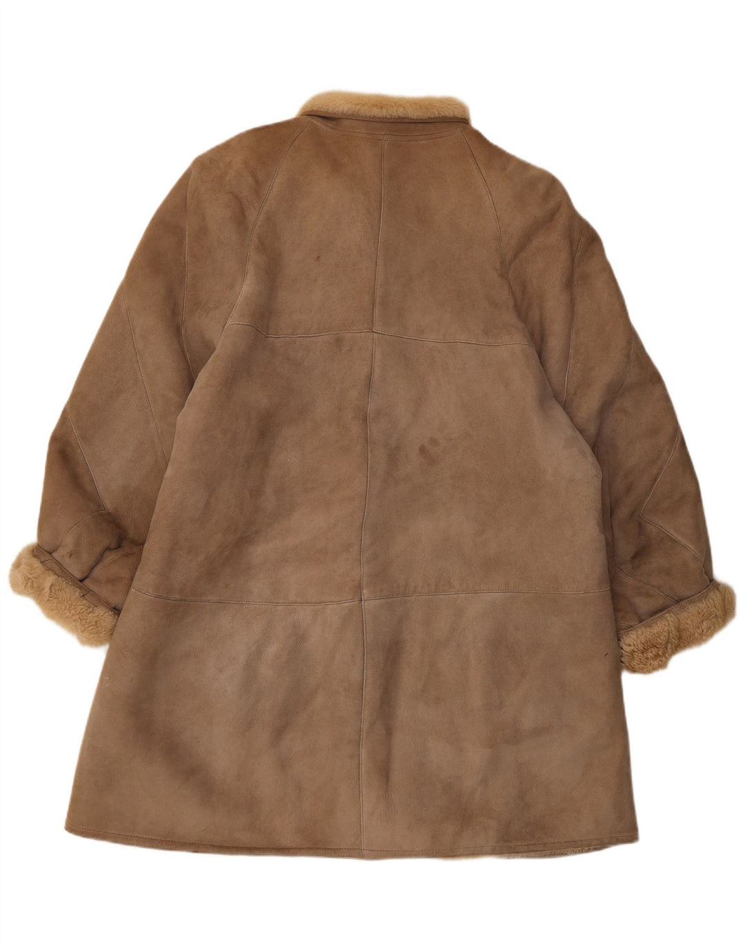 Винтажная женская дубленка свободного кроя IT 44 Medium Brown Classic
