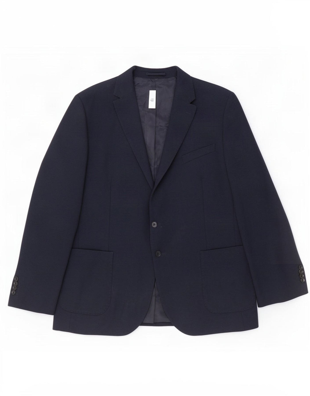 Мужской пиджак Marks & Spencer с 2 пуговицами UK 48 4XL Темно-синий полиамид