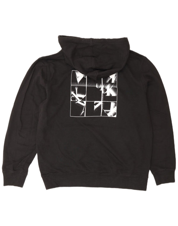 Мужской джемпер с капюшоном с рисунком Calvin Klein Jeans XL, черный хлопок