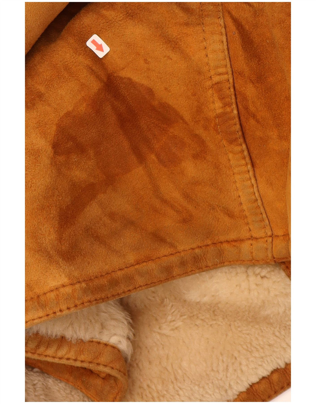 Мужское пальто из овчины VINTAGE IT 52 XL Коричневое кожаное