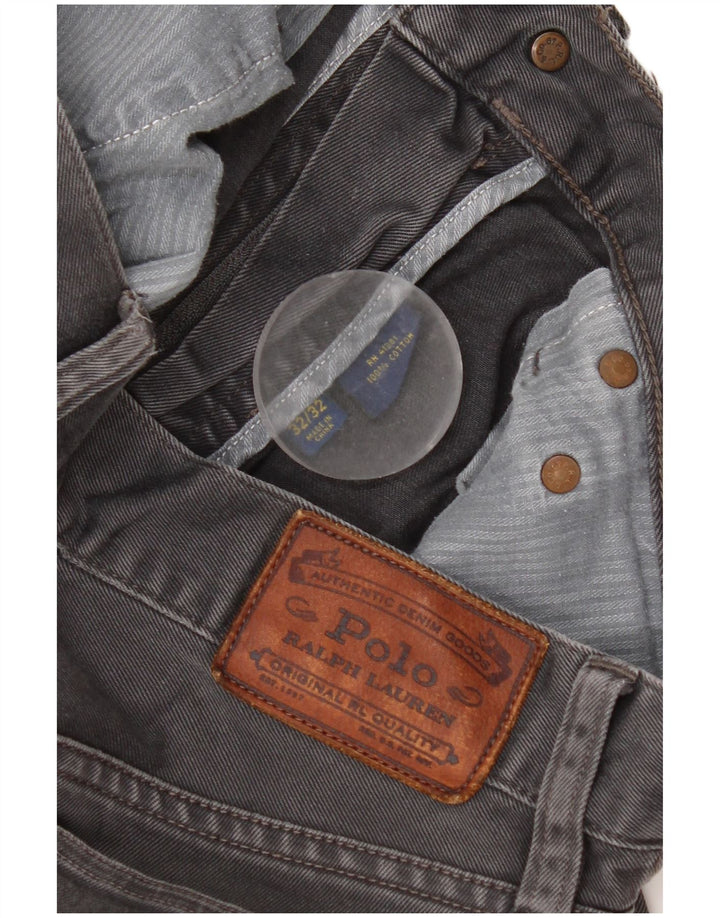 Мужские узкие джинсы Ralph Lauren W32 L32 Серые хлопковые