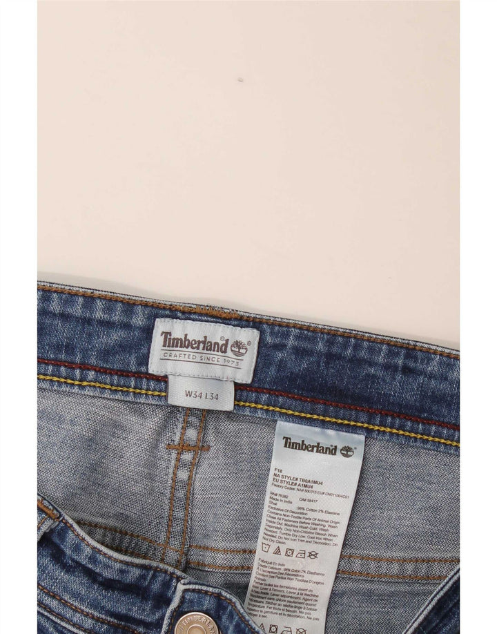 Мужские узкие джинсы Timberland W34 L34 синие, хлопок
