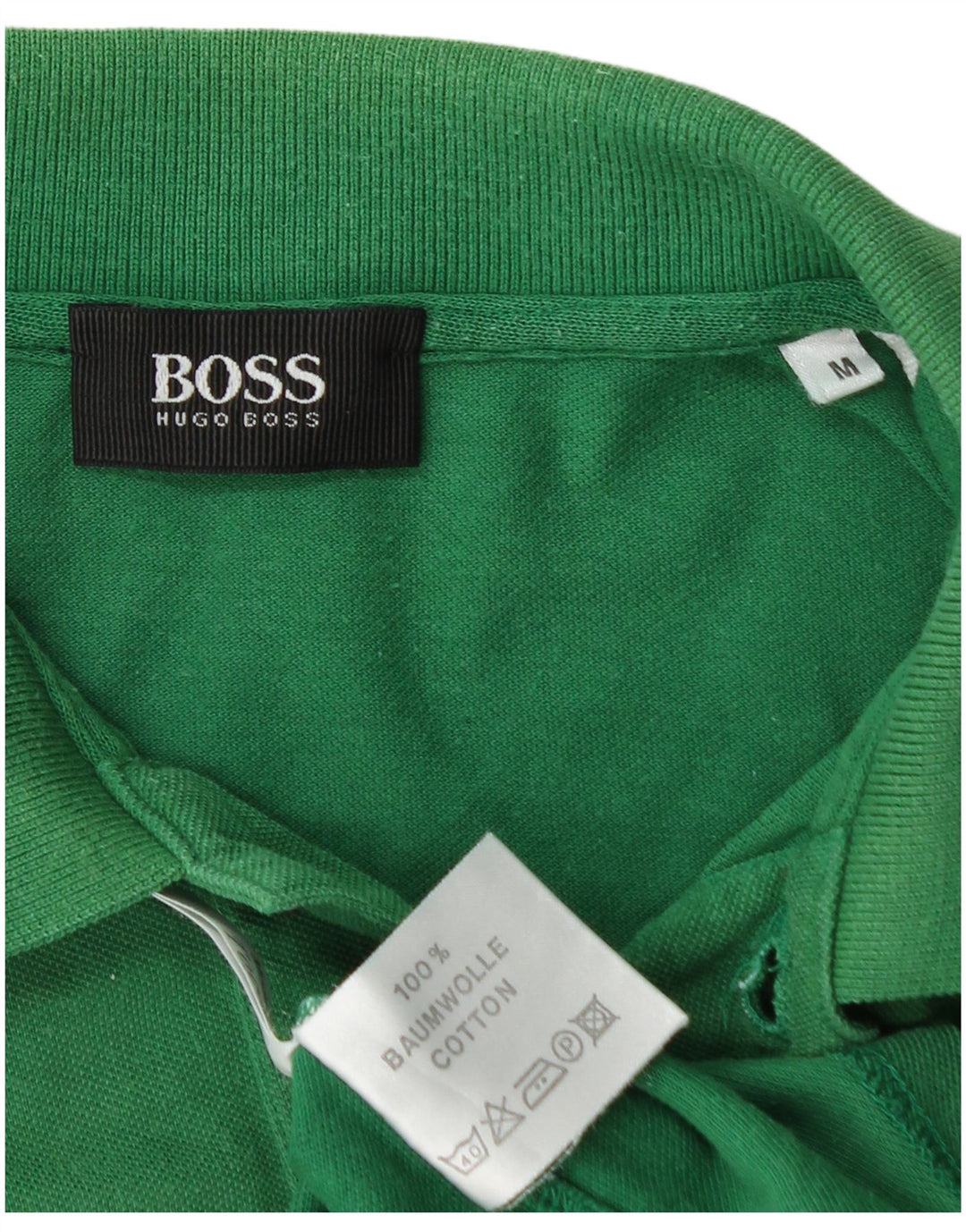 Мужская рубашка-поло HUGO BOSS, средний зеленый хлопок, хлопок