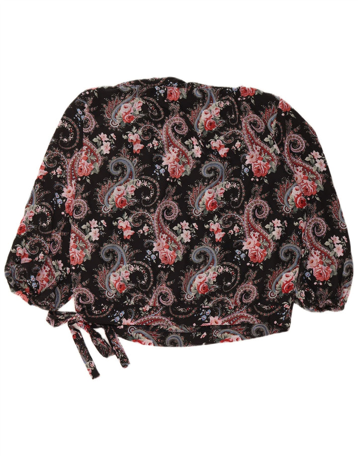 Винтажная женская блузка Top IT 50 XL, черная с пейсли