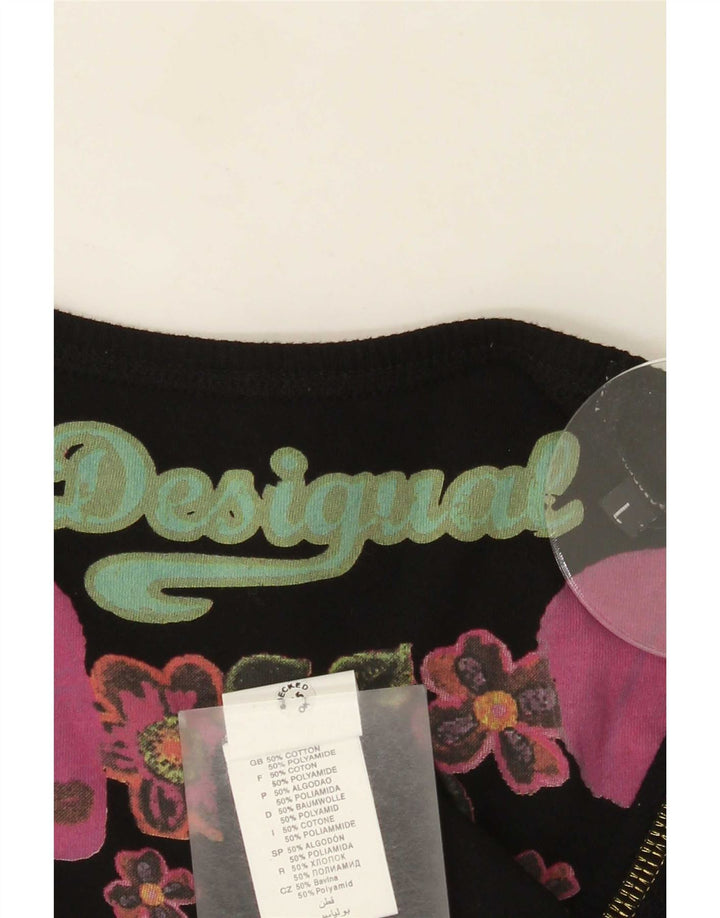 Женский жилет Desigual UK 14, большой черный хлопок