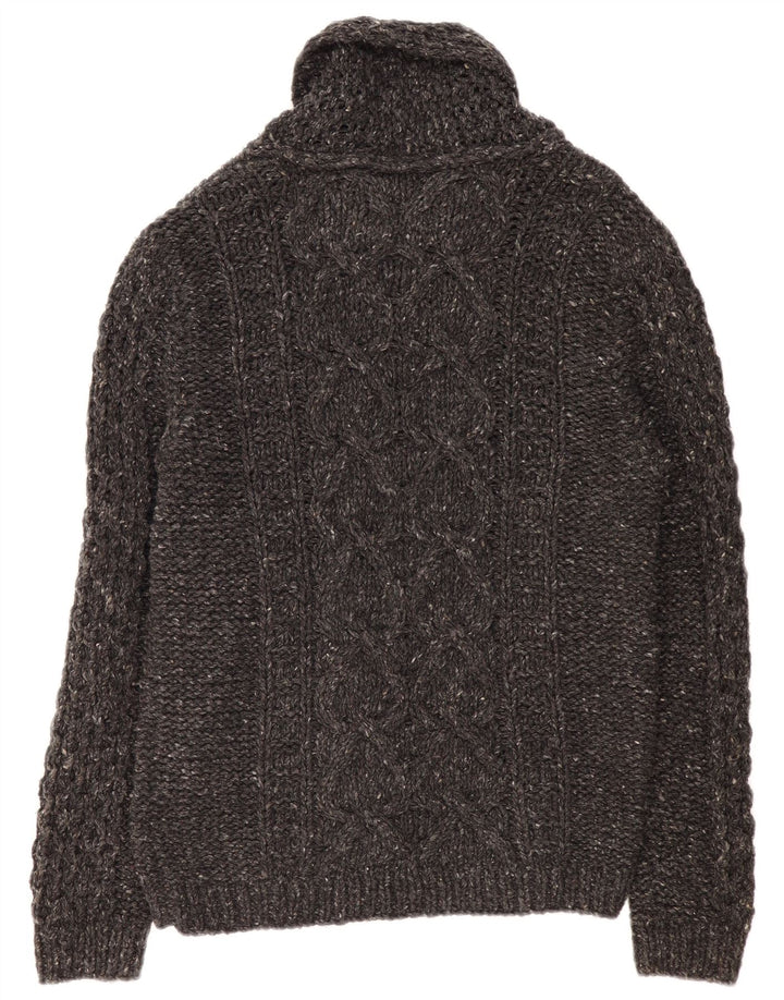 Мужской кардиган DIESEL, большой серый шерстяной свитер в крапинку