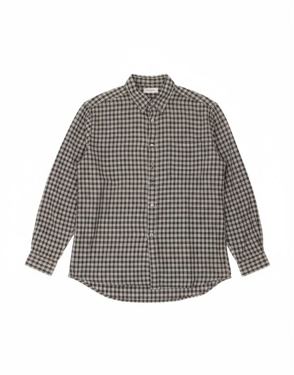 TOM TAILOR Mens Flannel Shirt 2XL Grey Check Cotton