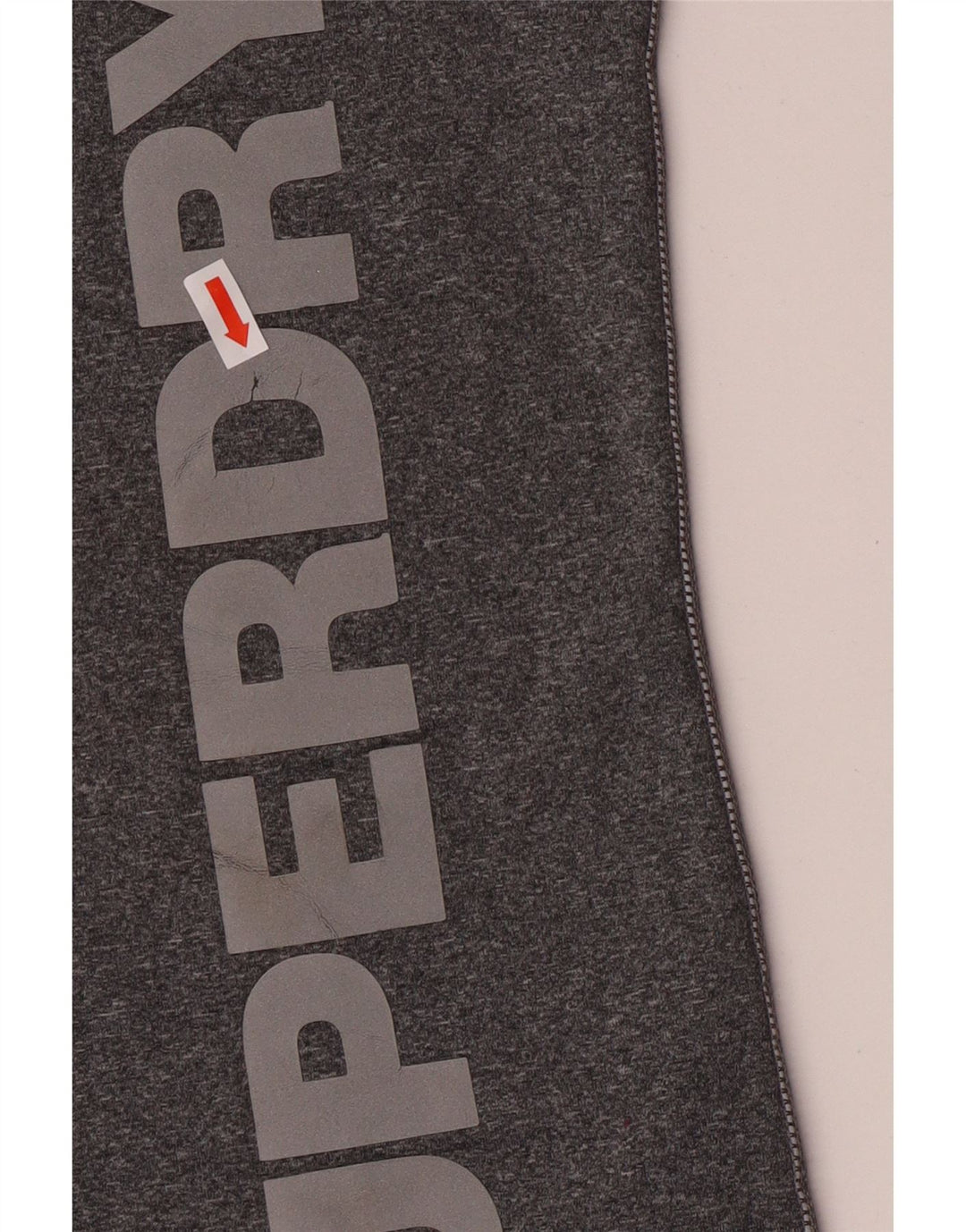 Женская футболка с рисунком Superdry Top UK 14, большой серый полиэстер с крапинками