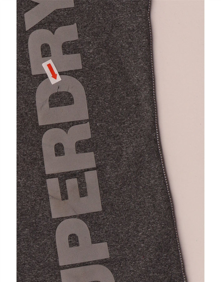 Женская футболка с рисунком Superdry Top UK 14, большой серый полиэстер с крапинками