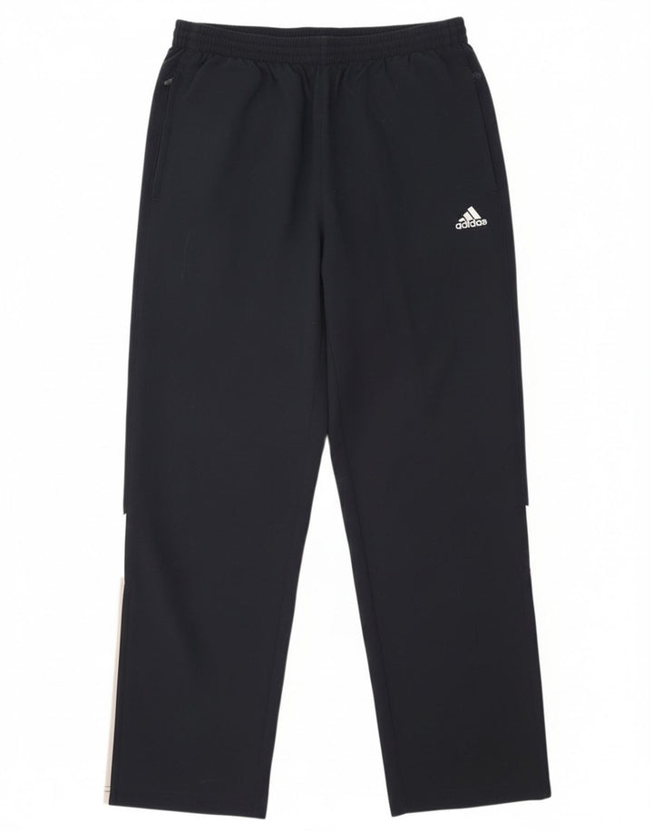Мужские спортивные брюки Adidas, большие темно-синие, полиэстер с цветными блоками