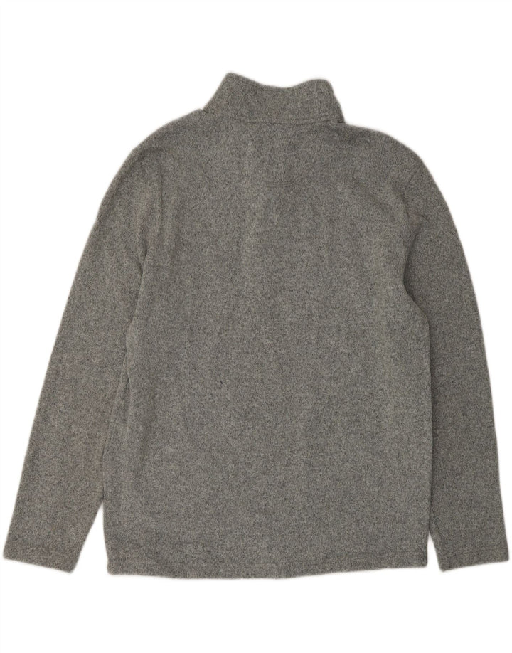 IZOD Womens Zip Neck Fleece Jumper UK 18 XL Grey Polyester Vintage Izod and Second-Hand Izod from Messina Hembry 