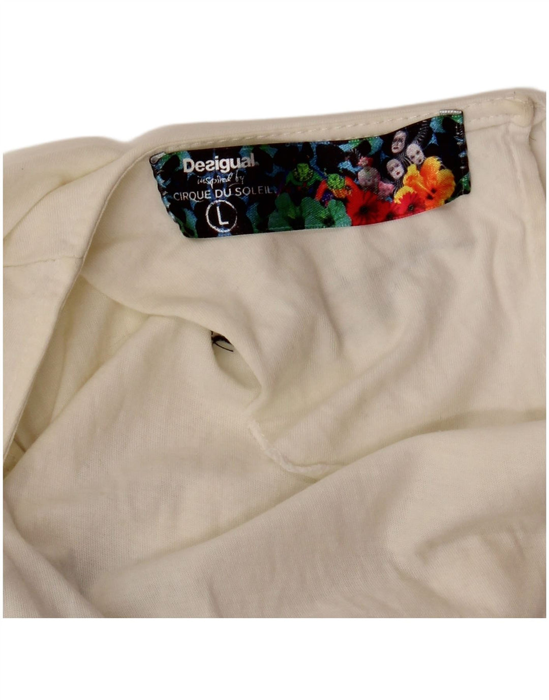 Женский жилет с рисунком DESIGUAL Cirque Du Soleil UK 14, большой белый