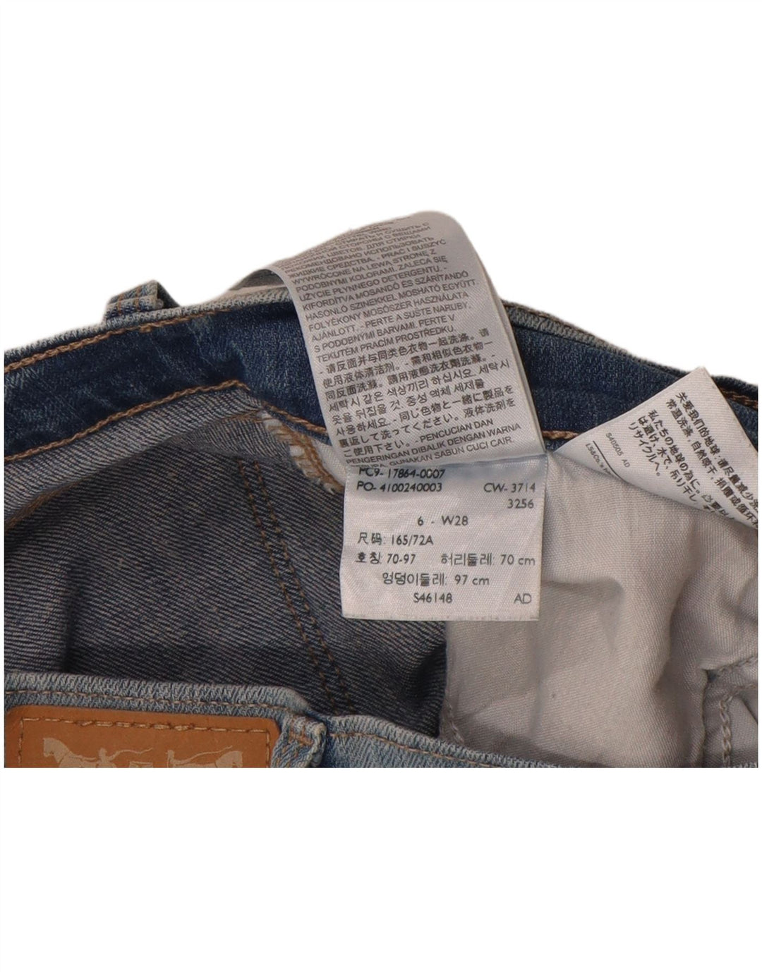 Женские джинсовые шорты Levi's US 6, средние W28, синие, хлопок