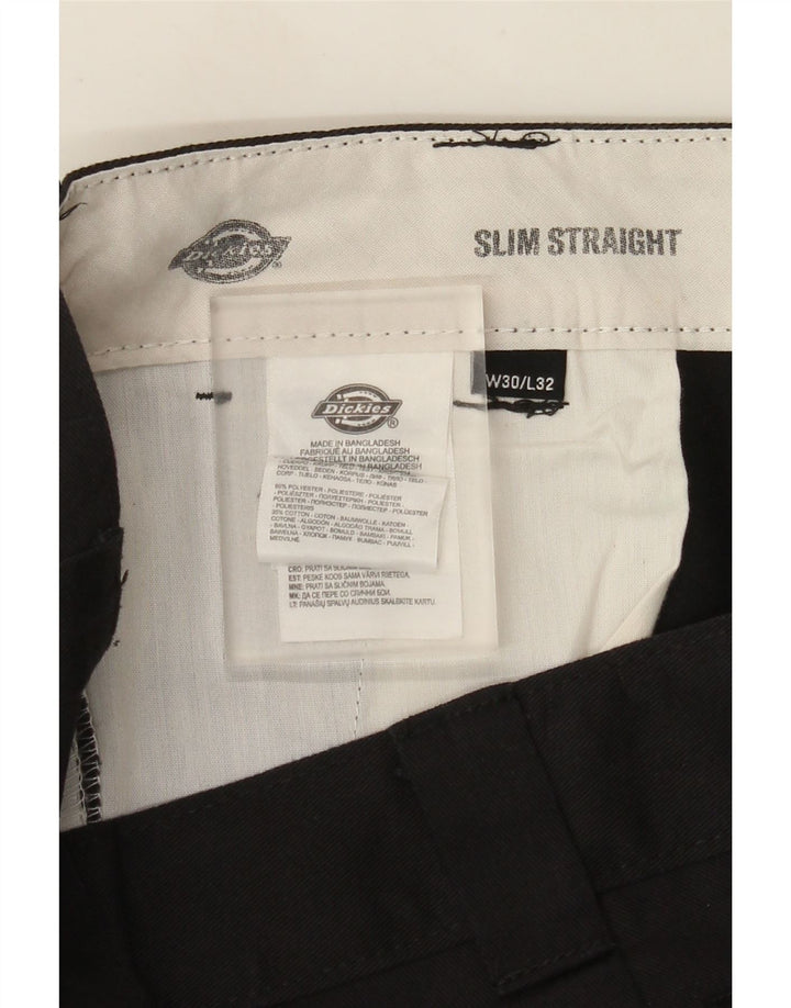 Мужские узкие прямые брюки-чинос Dickies W30 L32, черный полиэстер