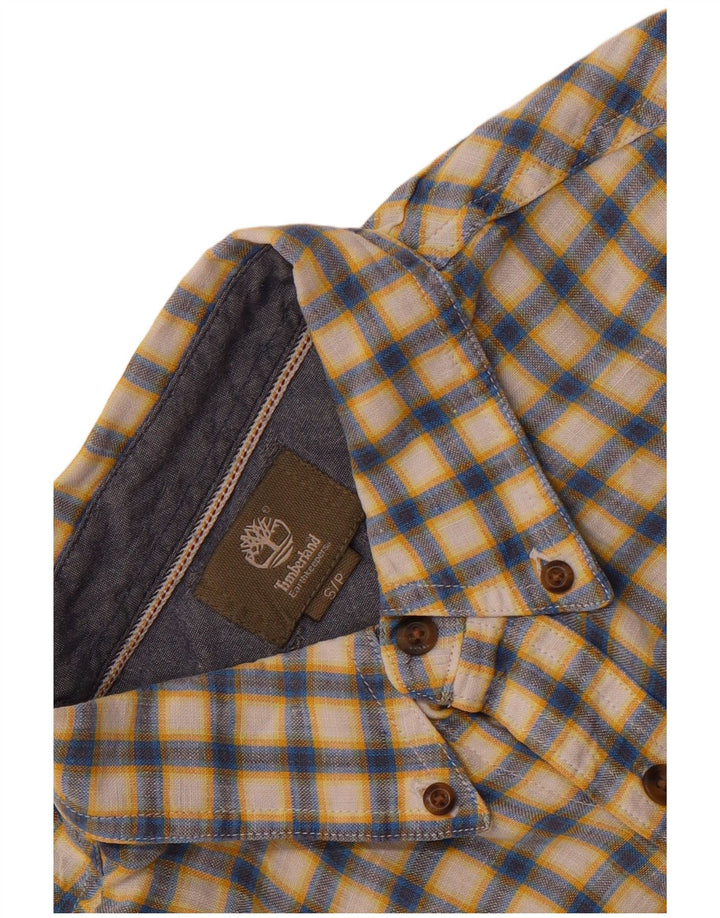 Мужская рубашка с коротким рукавом Timberland Earthkeepers, маленькая желтая клетка