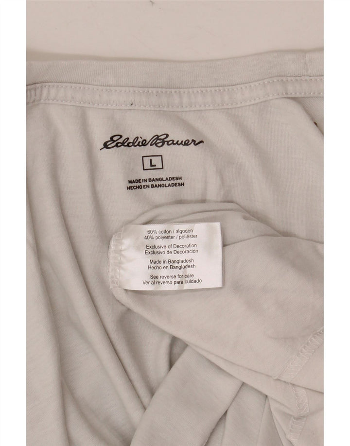 Мужская футболка EDDIE BAUER, большой белый хлопок