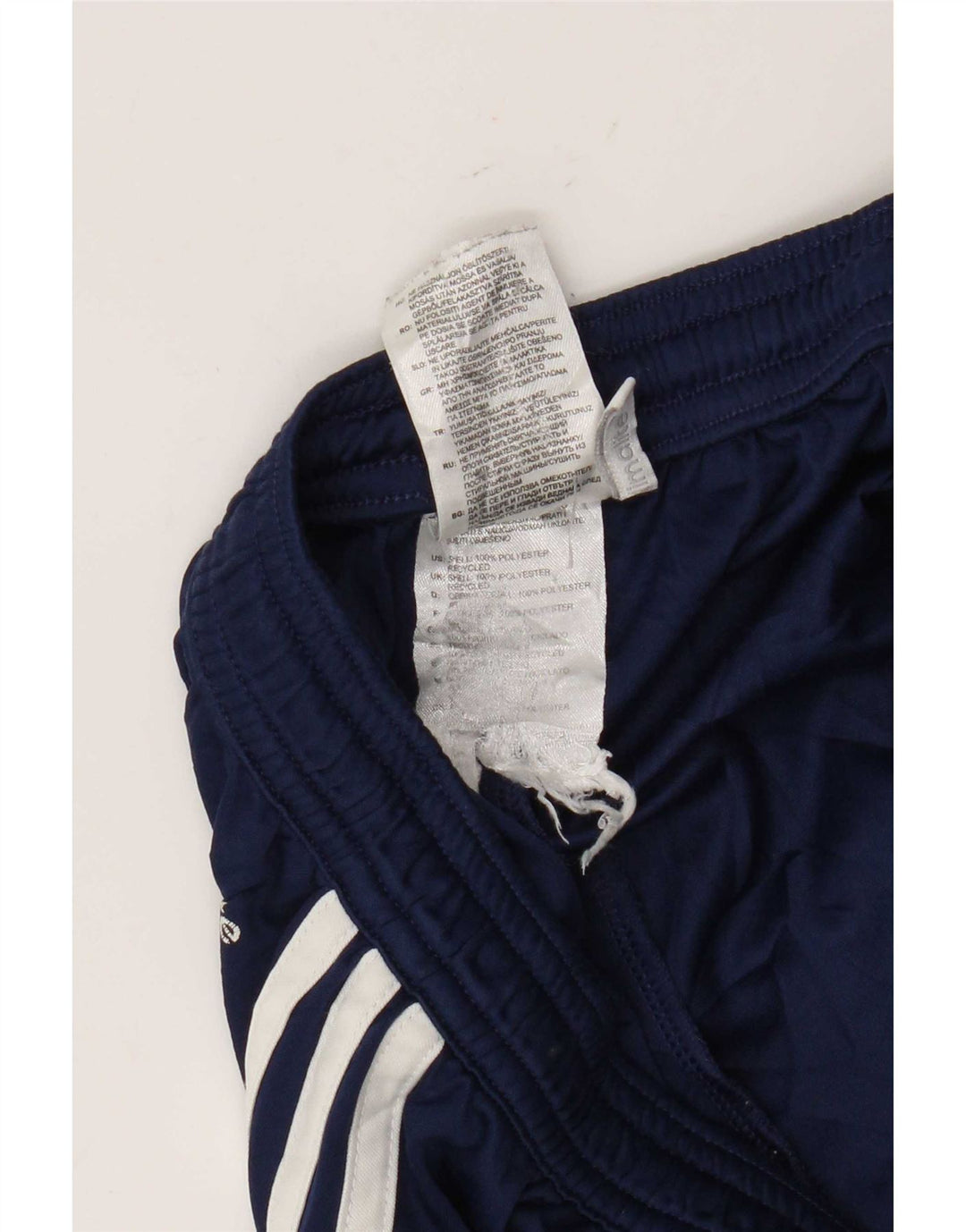 Мужские спортивные шорты Adidas Climalite среднего размера, темно-синие, с цветными блоками