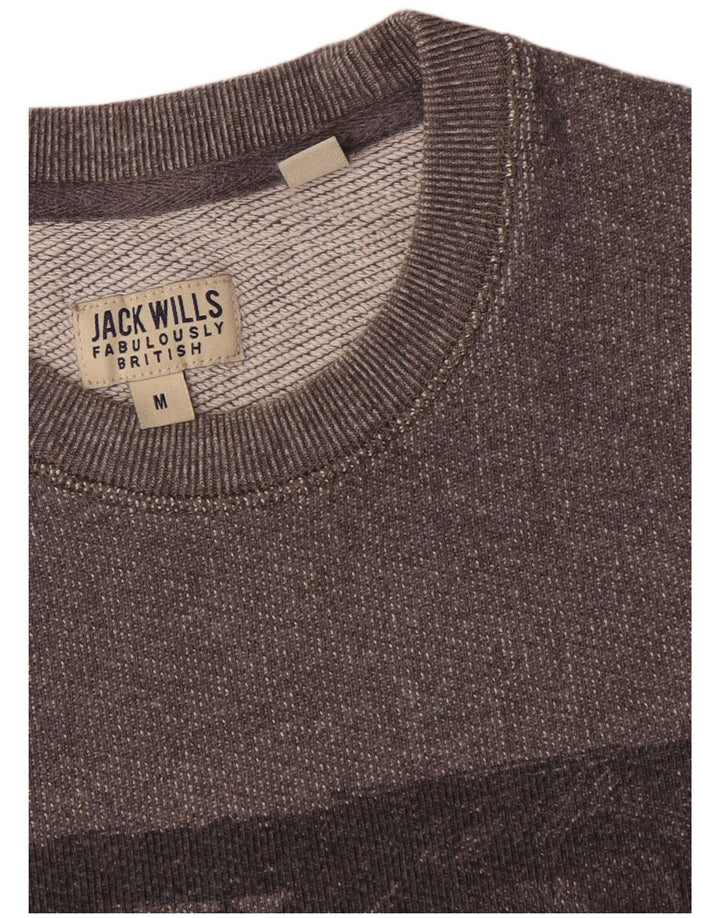 Мужской свитшот с рисунком Jack Wills, хлопковый джемпер среднего серого цвета