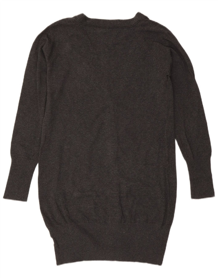 Женский удлиненный кардиган ZARA UK 14, большой серый хлопок