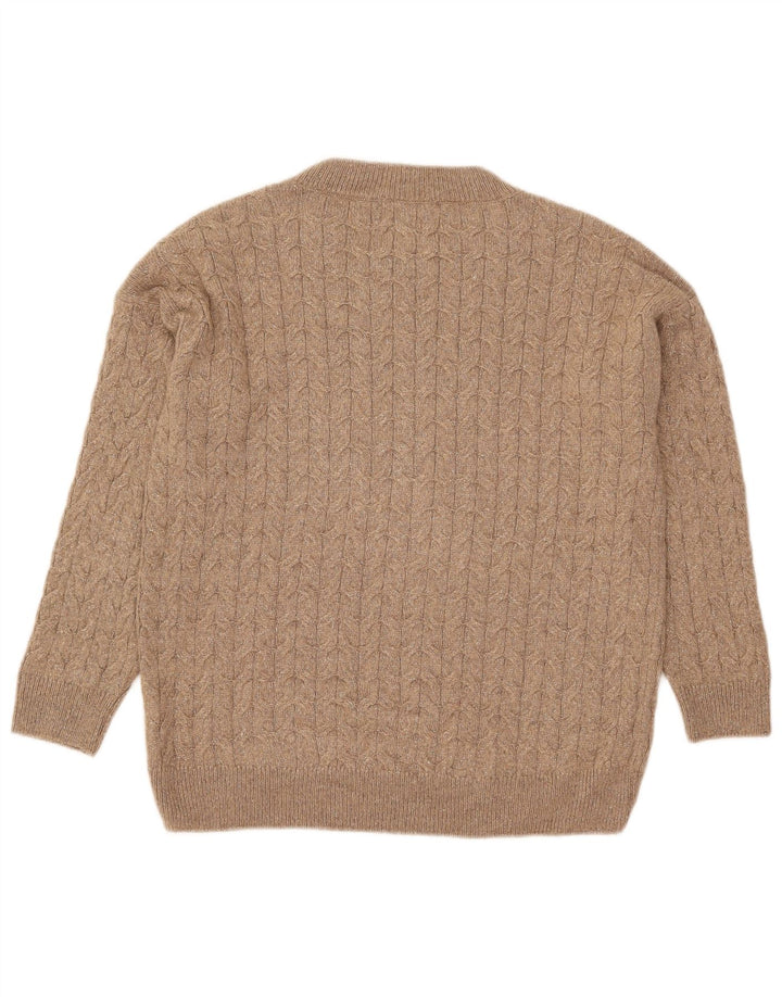 Женский свободный джемпер с круглым вырезом Massimo Dutti, Великобритания 10, маленький серый