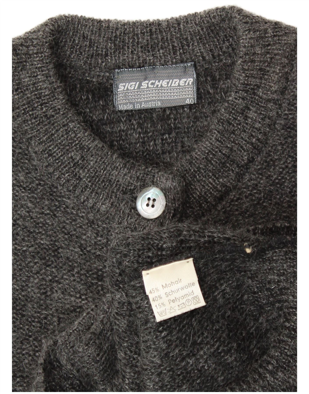 Женский кардиган с рисунком SIGI SCHEIBERG EU 40, средний серый мохер