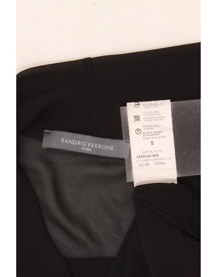 Женская прозрачная блузка Sandro Ferrone Top UK 10, маленький черный полиэстер