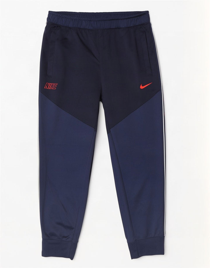 Мужские спортивные брюки Nike с графическим рисунком, джоггеры, средние, темно-синие, с цветными блоками